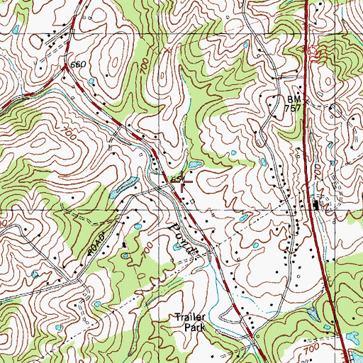Topographic Map of Claryville School (historical), KY