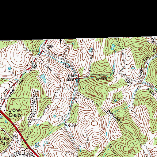 Topographic Map of Tenmile House, KY