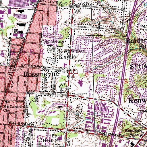 Topographic Map of Sycamore Township Fire Department Station 92, OH