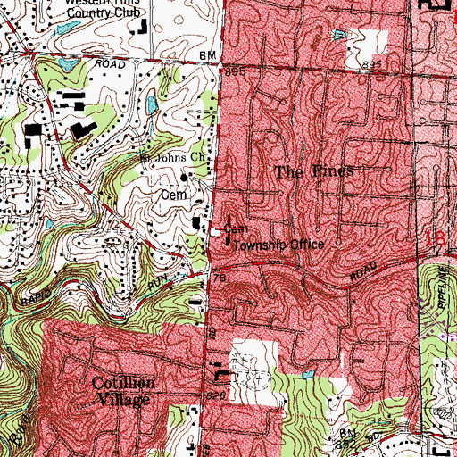Topographic Map of Howard R Makin Law Enforcement Complex, OH