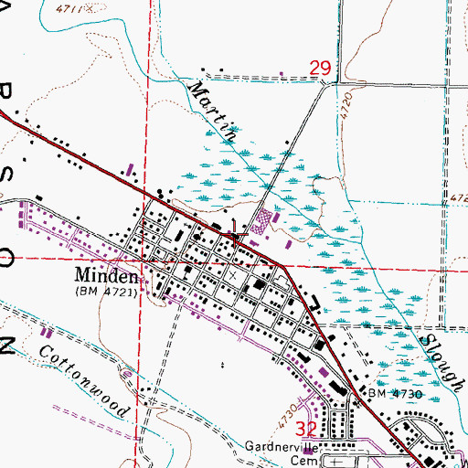 Topographic Map of Sierra Lutheran High School, NV
