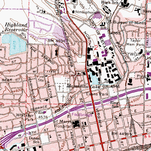 Topographic Map of Child and Family Research Center, NV