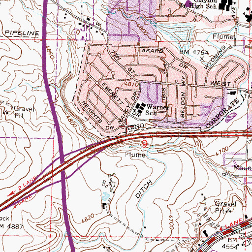 Topographic Map of The Kings Academy, NV
