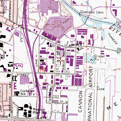 Topographic Map of Koinonia Day Treatment Center, NV