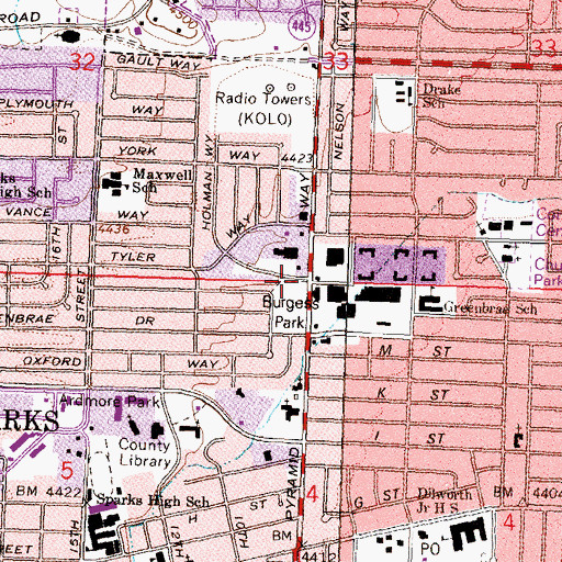 Topographic Map of Legacy Christian School, NV