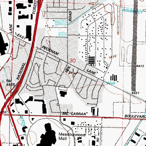 Topographic Map of Little Hearts Preschool and Kindergarten, NV