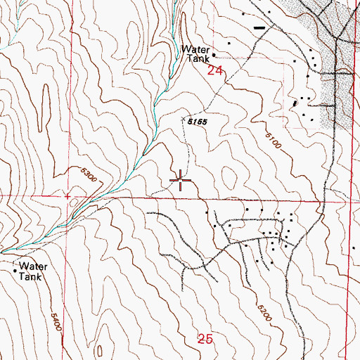 Topographic Map of Sage Ridge School, NV