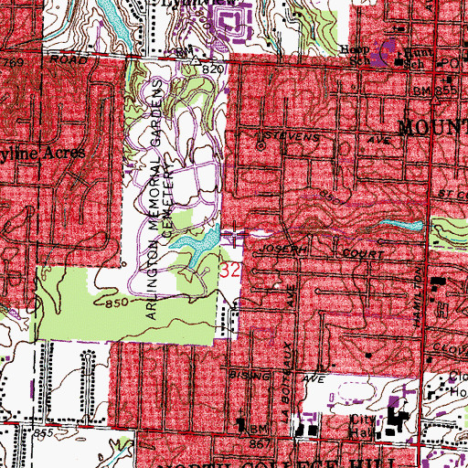 Topographic Map of La Boiteaux Pond, OH