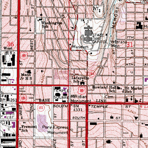 Topographic Map of Kimball - Whitney Cemetery, UT