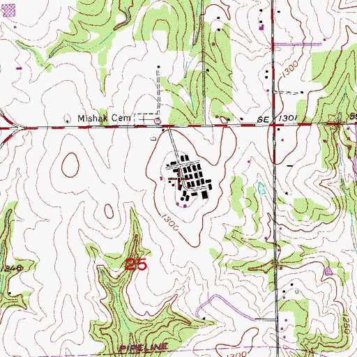 Topographic Map of Oklahoma City Air Force Station (historical), OK