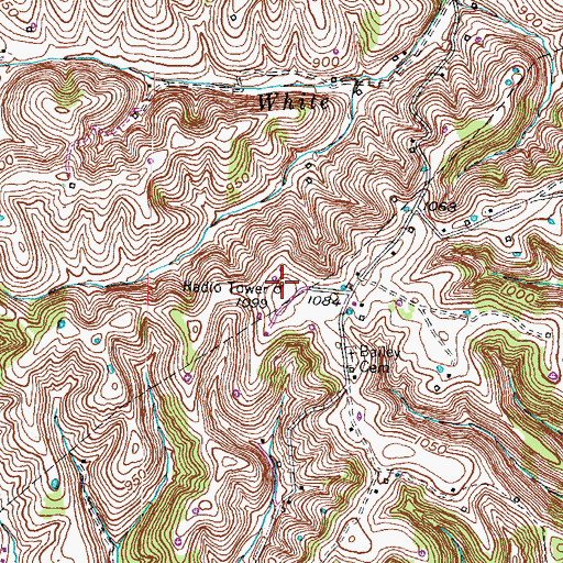 Topographic Map of Owingsville Air Force Station (historical), KY