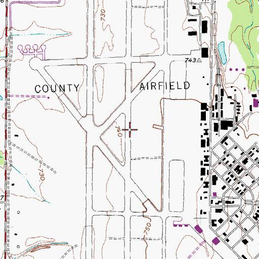 Topographic Map of Perrin Air Force Base (historical), TX