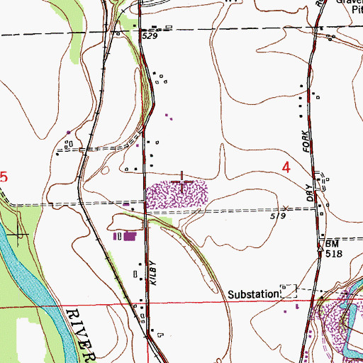 Topographic Map of Smith Tract County Park, OH