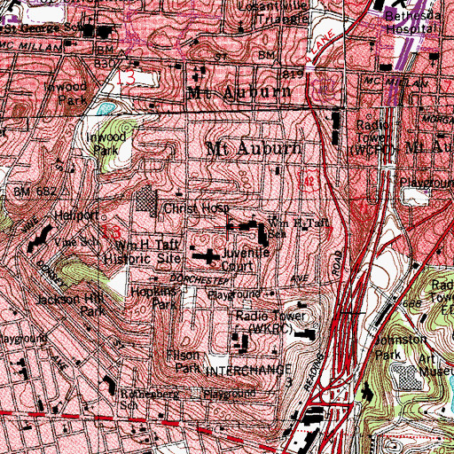 Topographic Map of International College Preparatory Academy, OH