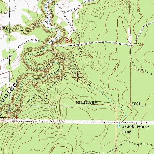 Topographic Map of Horse Tank, AZ
