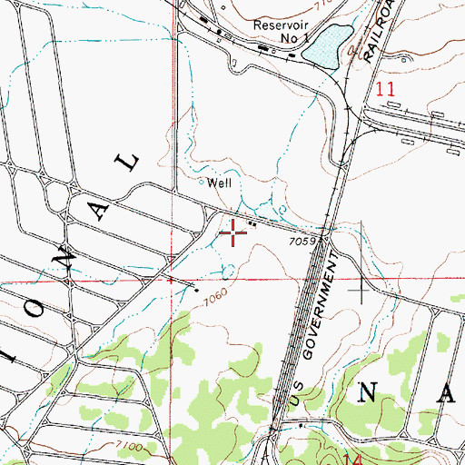 Topographic Map of Atherton Lake, AZ