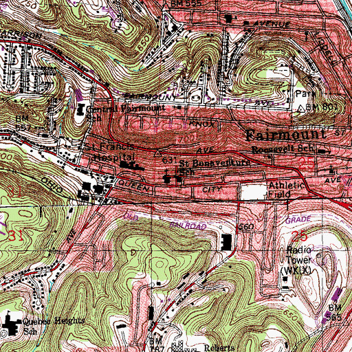 Topographic Map of Orion Academy, OH