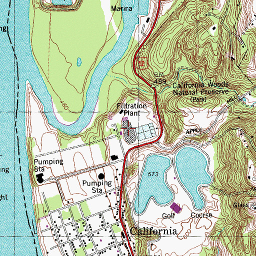 Topographic Map of Miller Treatment Plant, OH