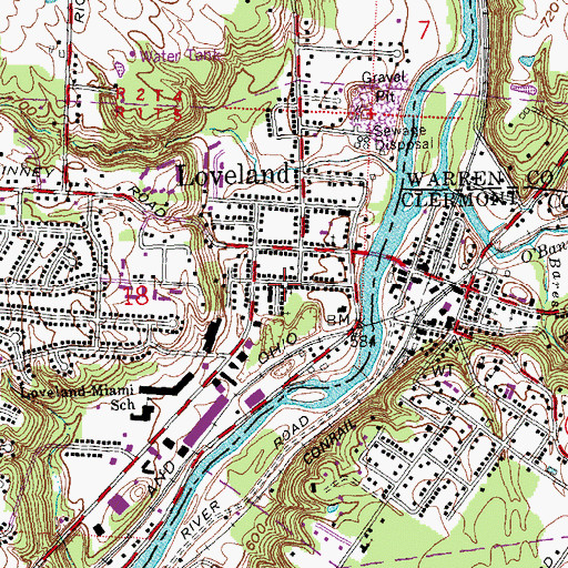 Topographic Map of First Missionary Baptist Church, OH