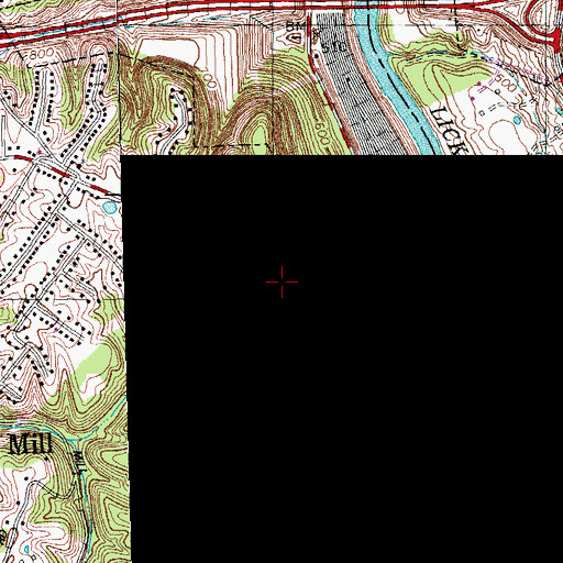 Topographic Map of Latonia Church, KY