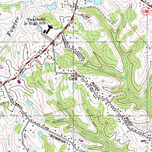 Topographic Map of Hoffman Cemetery, KY