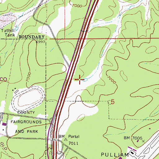 Topographic Map of Interstate Tank, AZ