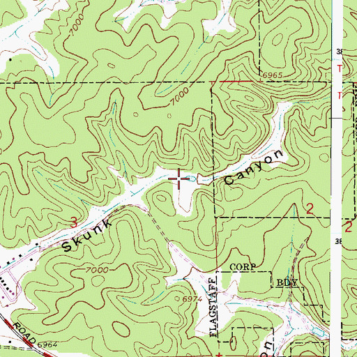 Topographic Map of Two Ace Tank, AZ