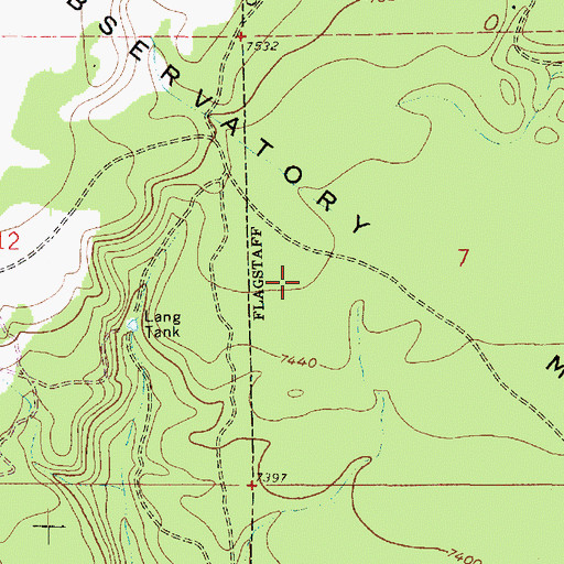 Topographic Map of Mesa Tank, AZ