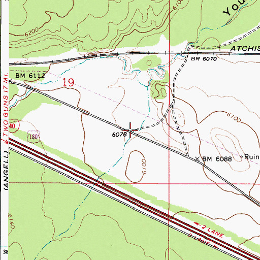 Topographic Map of Junction Tank, AZ