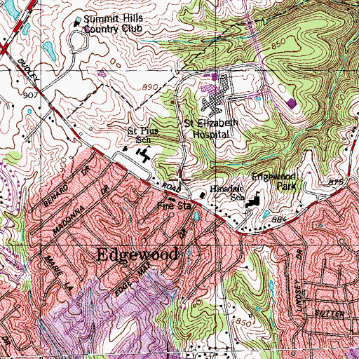 Topographic Map of Flora School (historical), KY