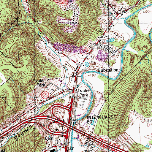 Topographic Map of School Number 13 (historical), KY
