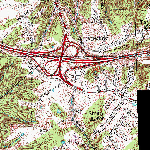 Topographic Map of Winsome Hill School (historical), KY