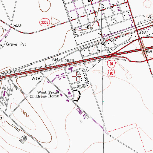 Topographic Map of Pyote Air Force Station (historical), TX