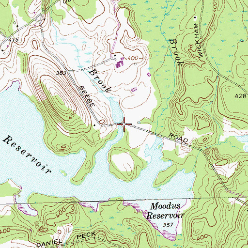 Topographic Map of Molley Brook, CT
