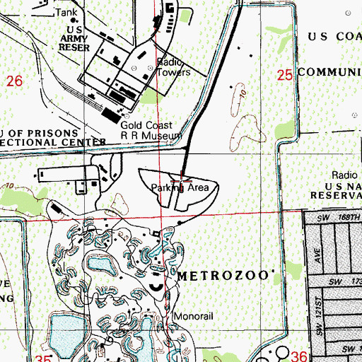 Topographic Map of Richmond Naval Air Station (historical), FL