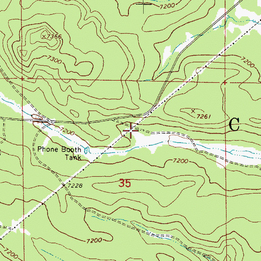 Topographic Map of Spud Tank, AZ