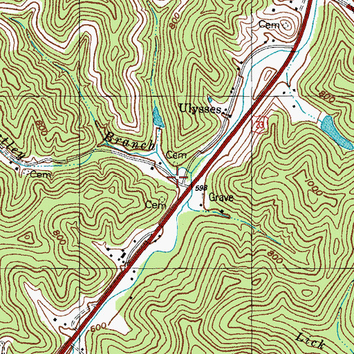 Topographic Map of Chrestley School (historical), KY