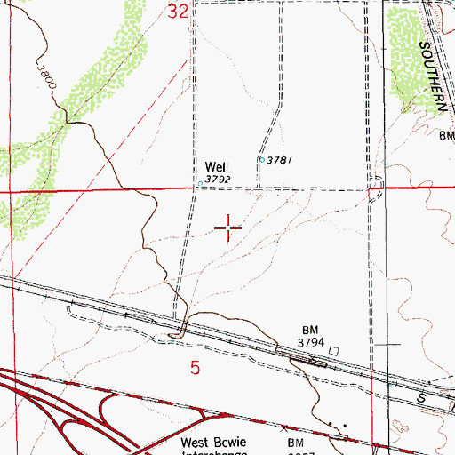 Topographic Map of Buckeye Wash, AZ