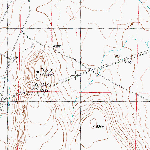 Topographic Map of Mexican Tank, AZ