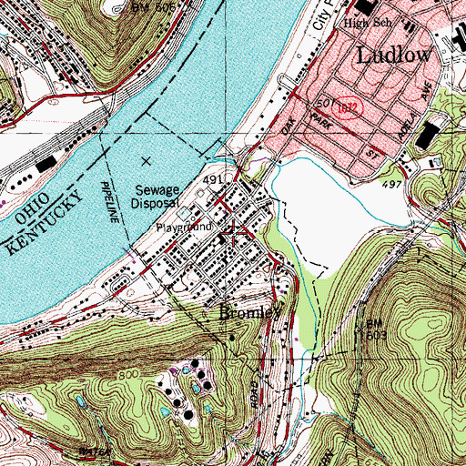 Topographic Map of Immanuel United Church, KY