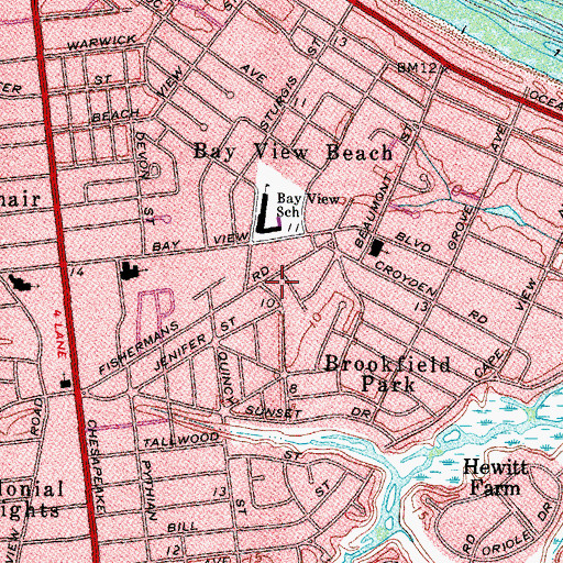 Topographic Map of Norfolk Fire - Rescue Station 15, VA
