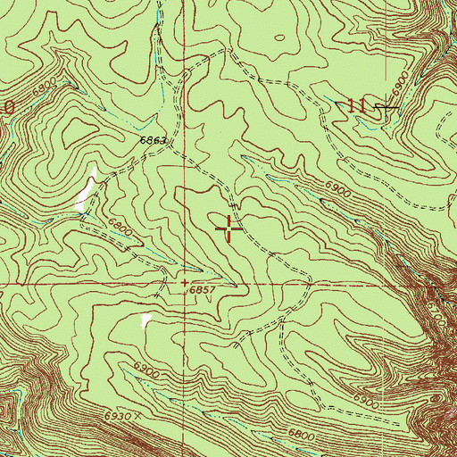 Topographic Map of Fox Tank, AZ