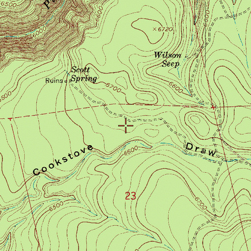 Topographic Map of Scott Tank, AZ