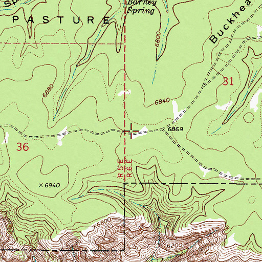 Topographic Map of First Tank, AZ