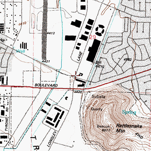 Topographic Map of Truckee Meadows Christain Academy, NV