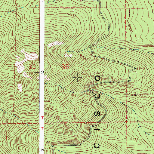 Topographic Map of Kachina Peaks Wilderness, AZ