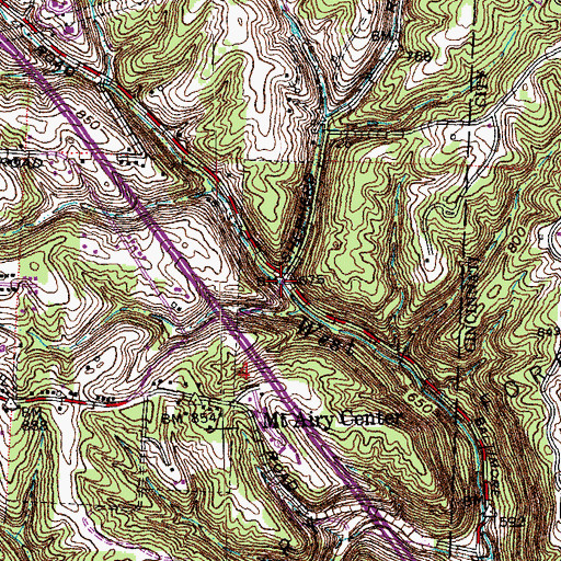 Topographic Map of Shepherd Creek, OH