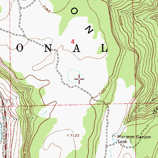 Topographic Map of Horse Tank, AZ