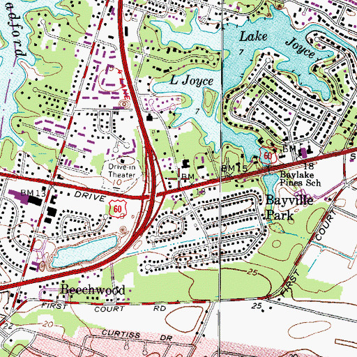 Topographic Map of Virginia Beach Fire Department Station 4 Chesapeake Beach, VA