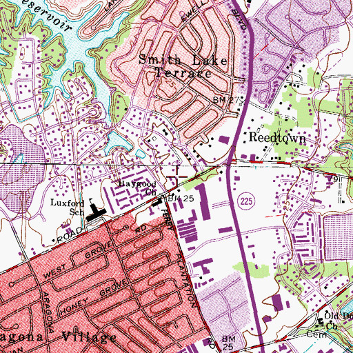Topographic Map of Virginia Beach Fire Department Station 2 Davis Corner, VA